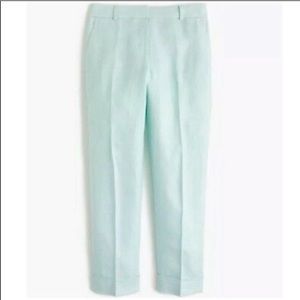 J Crew | Stretch Linen Blend Cropped Peyton Pants Size 6P